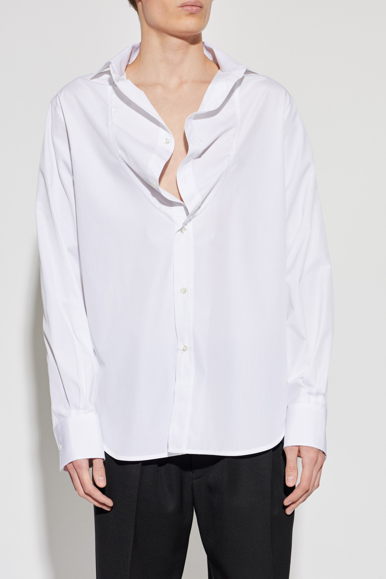 Maison Margiela Oversized shirt with raw-edge finish | Men's | Vitkac